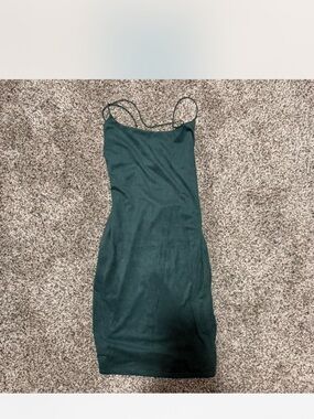 Lulu's Green Spaghetti Strap Mini Slip Dress